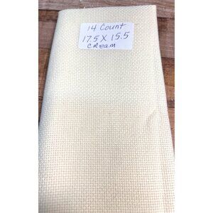 14 Count Cream Aida Cloth 17.5 X 15.5